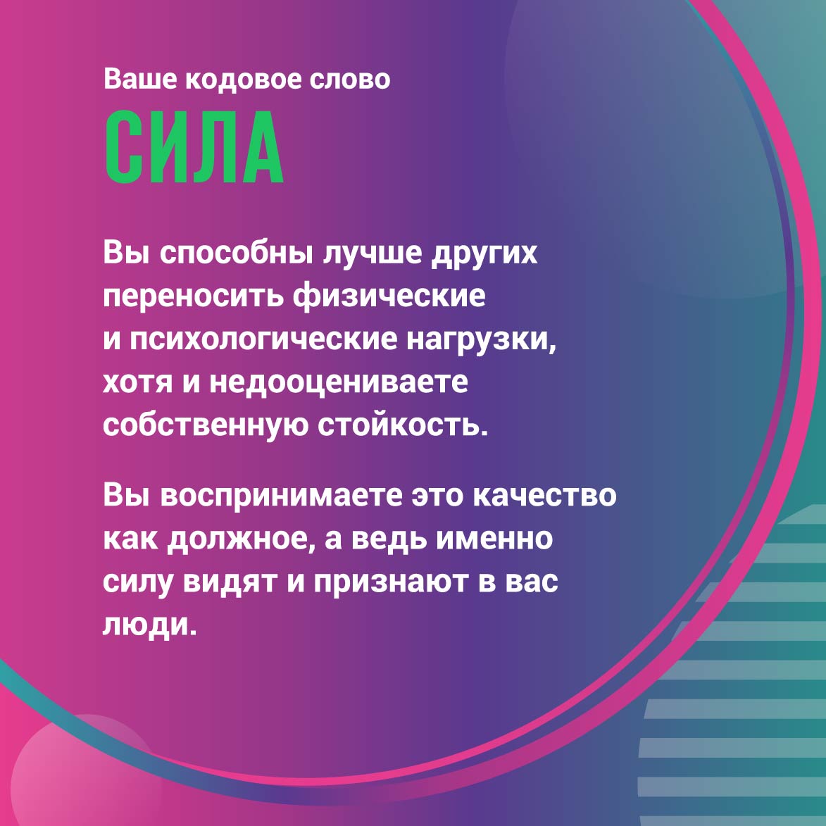 Карта Сила, описание
